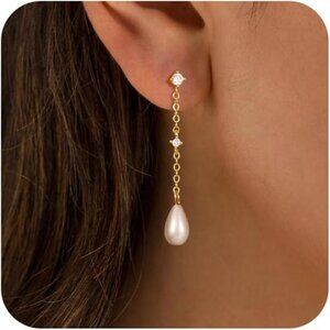 Lightweight Gold Dangle Earrings | Hypoallergenic Elegant Statement Jewelry